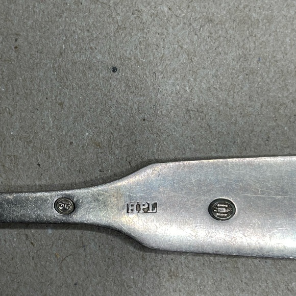 Christian F Heise Shell Tip Denmark Sterling 1911 Child’s Spoon Monogram P.A. 19 - Picture 3 of 7